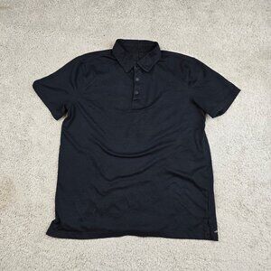 Jack Archer Polo Active Shirt Mens Size Large Black Stretch Performance Work USA